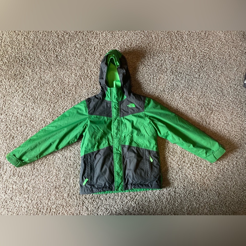 The North Face Kids Green and Gray Jacket